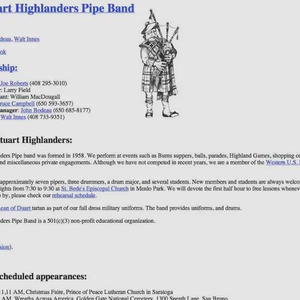 stuart highlanders pipe band