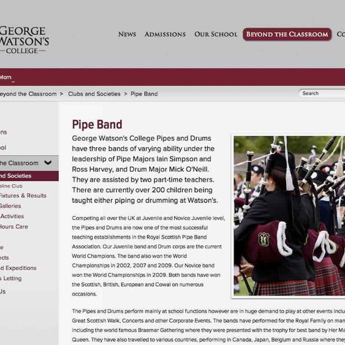 george watson's college pipes and drums