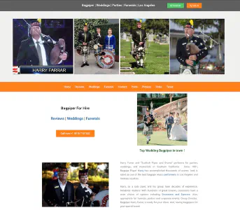 BagpipePlayers.Com website preview
