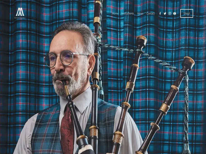 Website preview for www.maclellanbagpipes.com